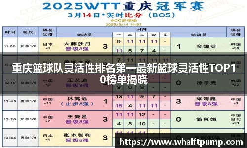 重庆篮球队灵活性排名第一最新篮球灵活性TOP10榜单揭晓