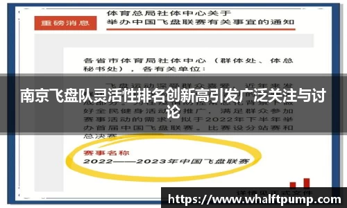 南京飞盘队灵活性排名创新高引发广泛关注与讨论